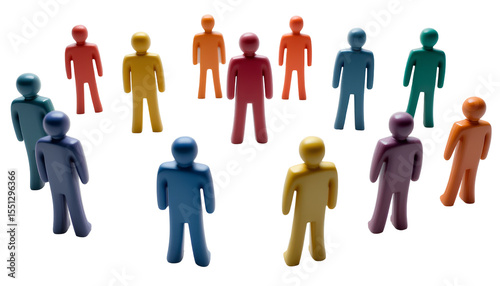 Magnetic Multi-Coloured Figures Isolated on Transparent Background – Educational Toy and Learning Tool