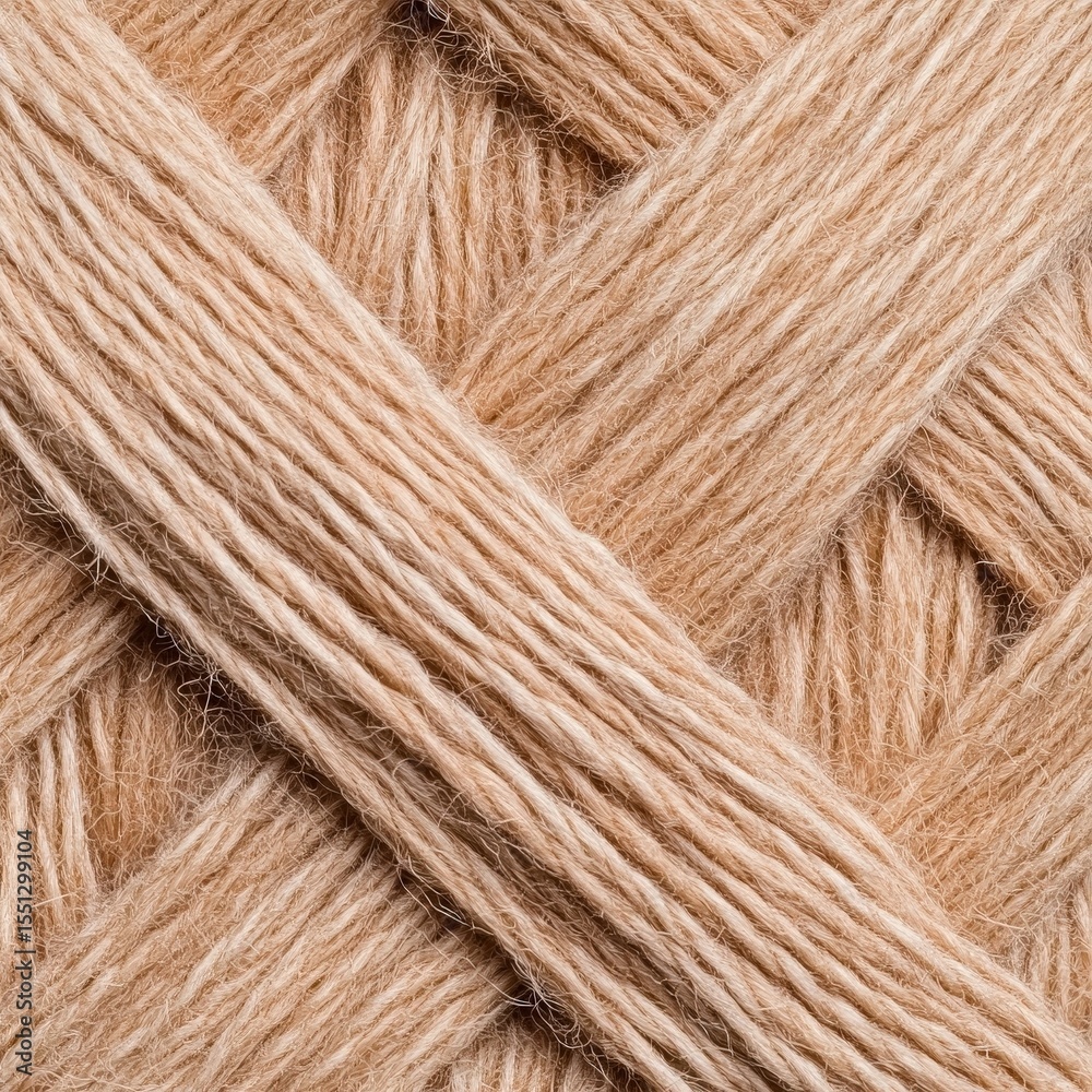 Fototapeta premium Beige Yarn Texture Close-up