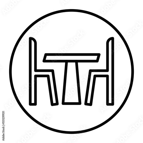 Dinner Table Vector Icons