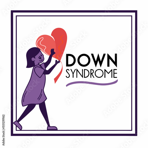 Illustration depicting support and awareness for Down Syndrome advocacy campaign