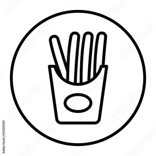 French Fries Vector Icons