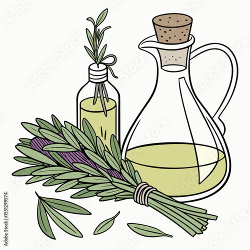 Aromatic herbal infusions and natural oils for wellness and therapeutic applications