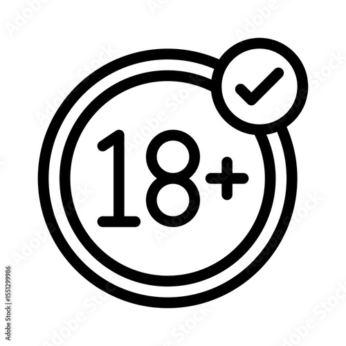 age verified line icon