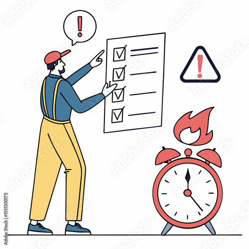 Urgency emphasized through impending tasks, imminent deadlines, and critical signals