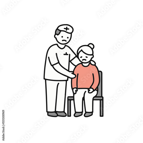 A caring doctor providing comfort to a patient in need.