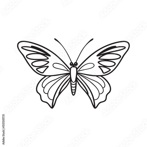 line art of a butterfly insect