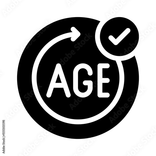 age approval glyph icon