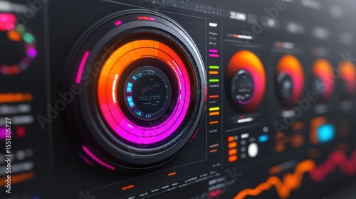 Innovative digital dashboard with vibrant colors.