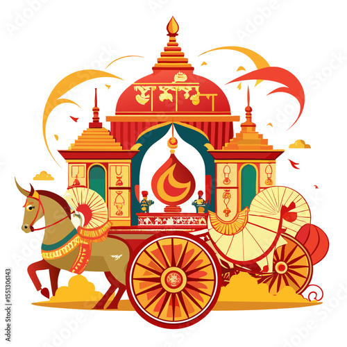 vector illustration of a the chariot