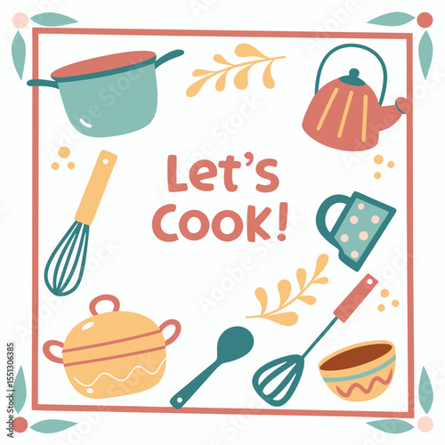 A collection of whimsical kitchen utensils inviting culinary creativity for everyone