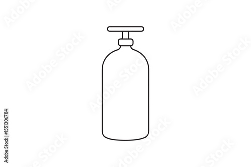 Cylinder Valve continuous one line drawing minimalism design