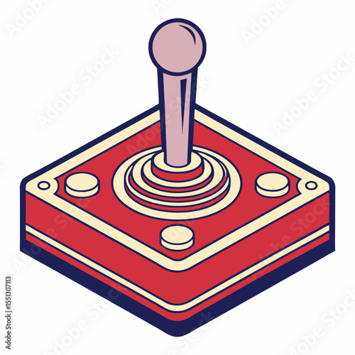 Retro isometric game controller illustration evoking nostalgic arcade experience