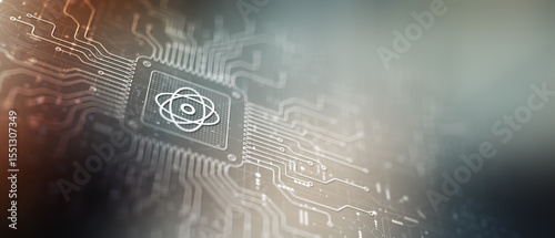 Quantum Computing Revolutionizing Processing Illustrated on a Processor.