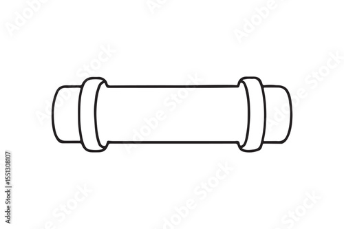 Pipe Section continuous one line drawing minimalism design