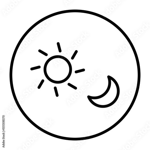 Day and Night Vector Icons