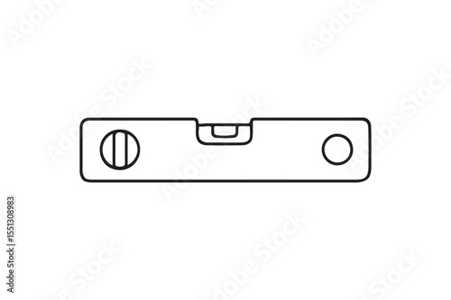 Spirit Level continuous one line drawing minimalism design