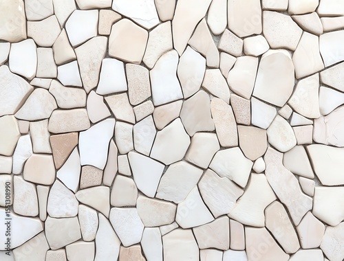 Beige Irregular Stone Wall Texture