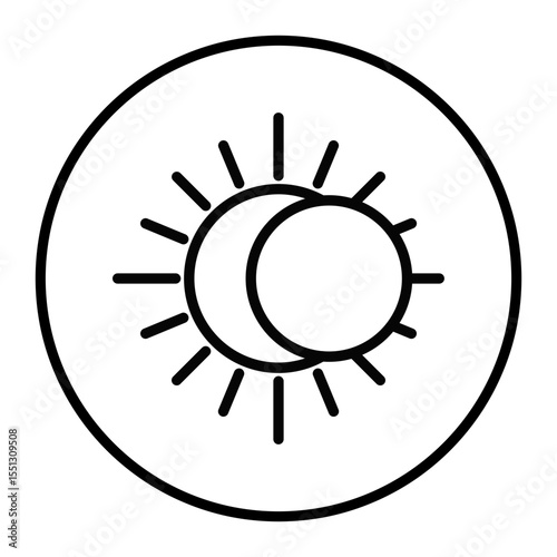 Solar Eclipse Vector Icons