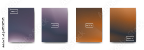 set of abstract background with beautiful gradation color, colorful background for poster flyer banner backdrop.vertical banner.cool fluid background vector illustration
