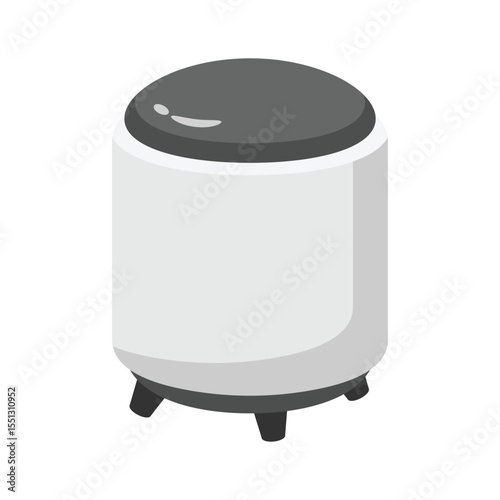 A modern 2d icon of vanity stool seating