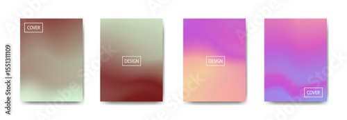 set of abstract background with beautiful gradation color, colorful background for poster flyer banner backdrop.vertical banner.cool fluid background vector illustration