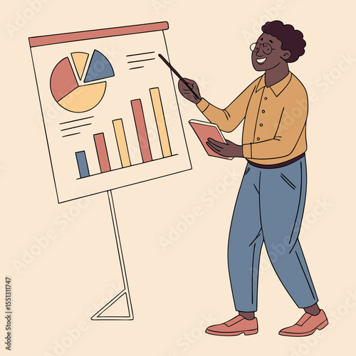 Presenting Data Displaying Growth Strategy