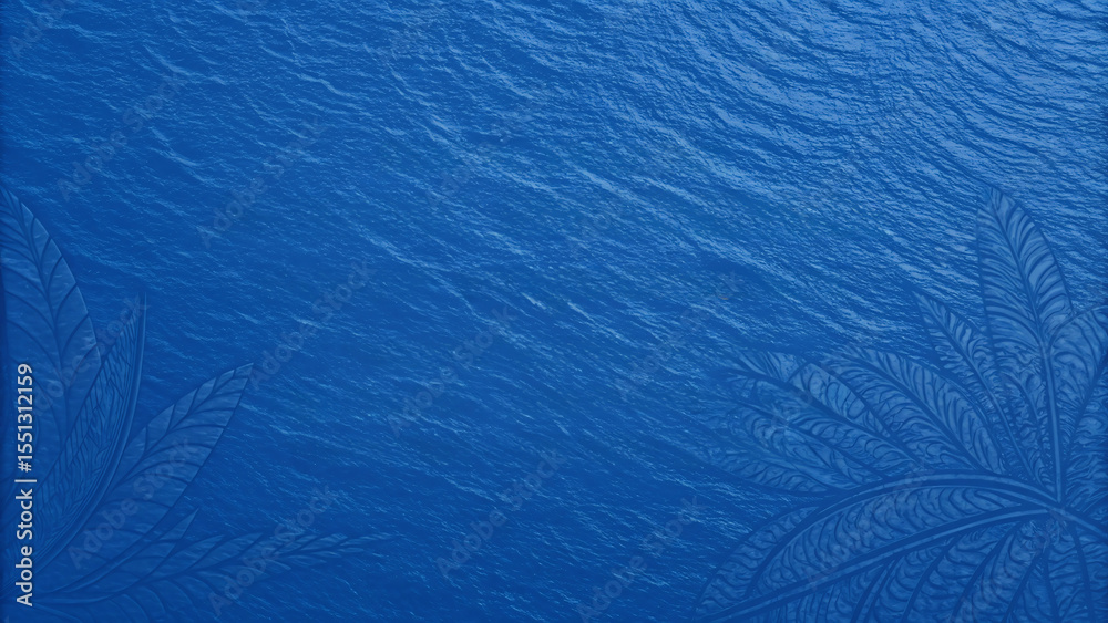 Fototapeta premium Abstract ripples on a deep blue textured surface, reflecting nature's cool, liquid patterns