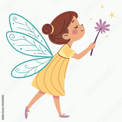 Enchanted Little Fairy with Sparkling Wand