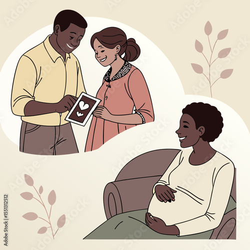 A heartwarming moment of expectant parents