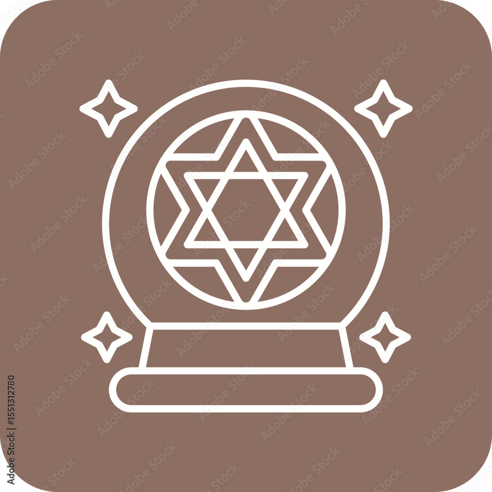 Fototapeta premium Crystal ball Icon