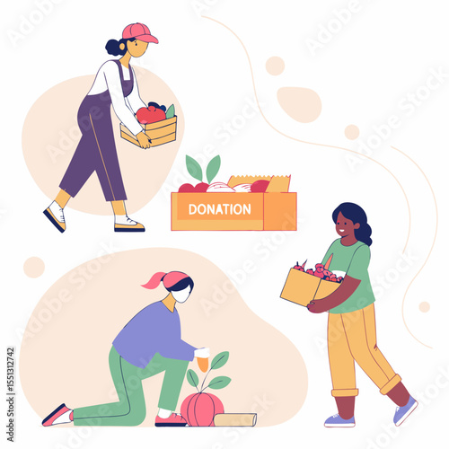 Community Support:  Volunteers Sharing Nourishment