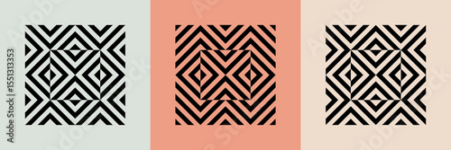 Op-Art Muster auf Pastellfarben