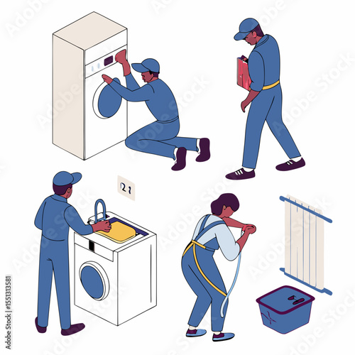 Technician Repairing Domestic Appliances