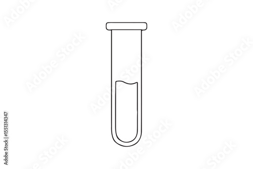 Test Tube continuous one line drawing minimalism design