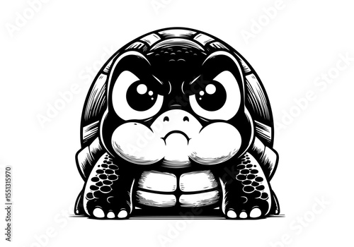 Yellow Bellied Slider Hand Drawn Natural Illustration Cartoon Stylized Vector Isolated by AZ for Books, Arts, Design and Decoration Graphic Asset