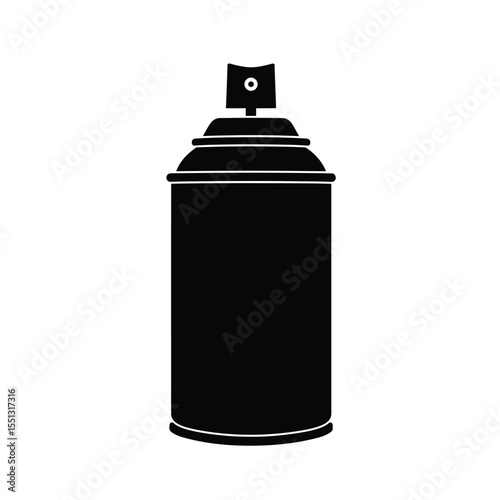 Black Silhouette Vector Graffiti Spray Can Icon paint
