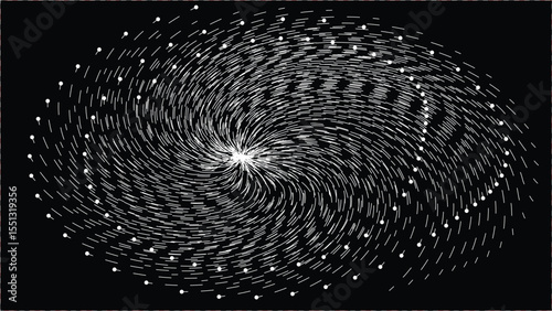 Dynamic Particle Flow Abstract Data Art

