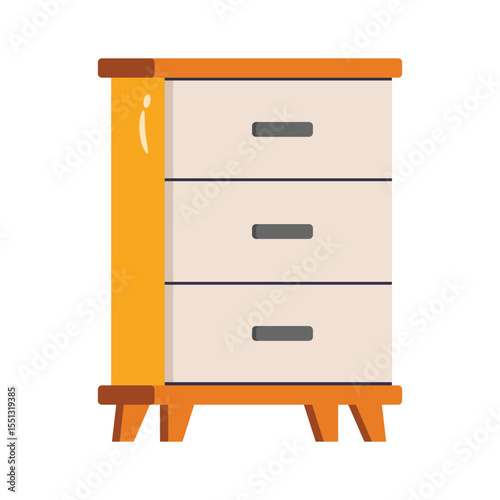 A trendy 2d icon of room sideboard unit