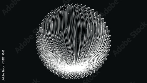 Dynamic Particle Flow Abstract Data Art

