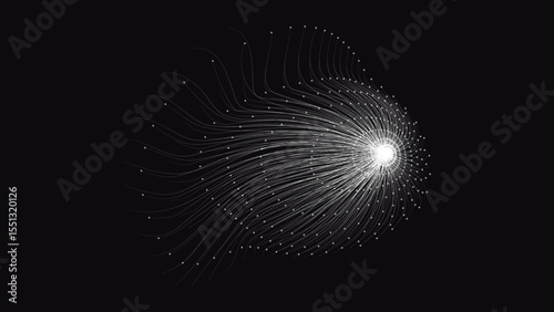 Dynamic Particle Flow Abstract Data Art

