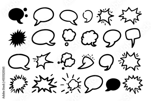 Comic Speech Bubble Vector Set