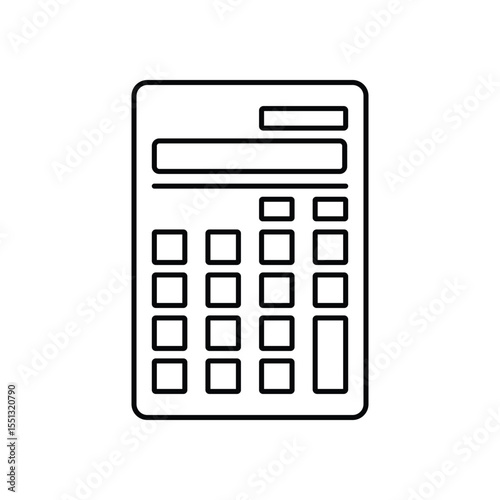 calculator icon vector design concept line style