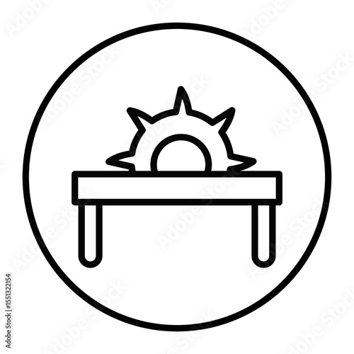 Table Saw Vector Icons