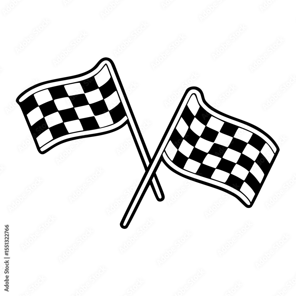 Fototapeta premium checkered racing flag