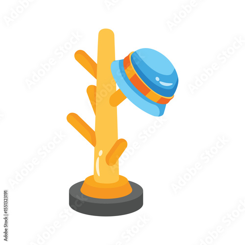 A stylish 2d style icon of coat stand hanger