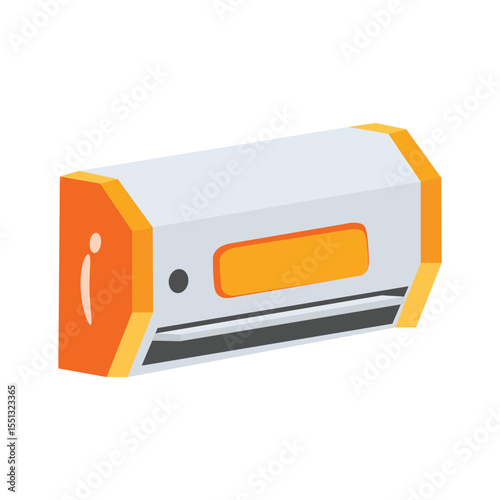 A trendy 2d icon of AC wall mounted appliance