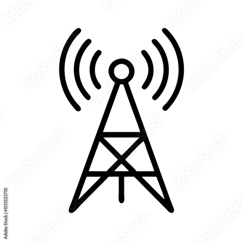 Isolated urban antenna design over white, urban antenna signal transmission device, communications tool. Urban antenna represents connectivity and telecommunications infrastructure.