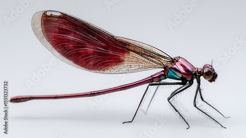 Dragonfly on White Background