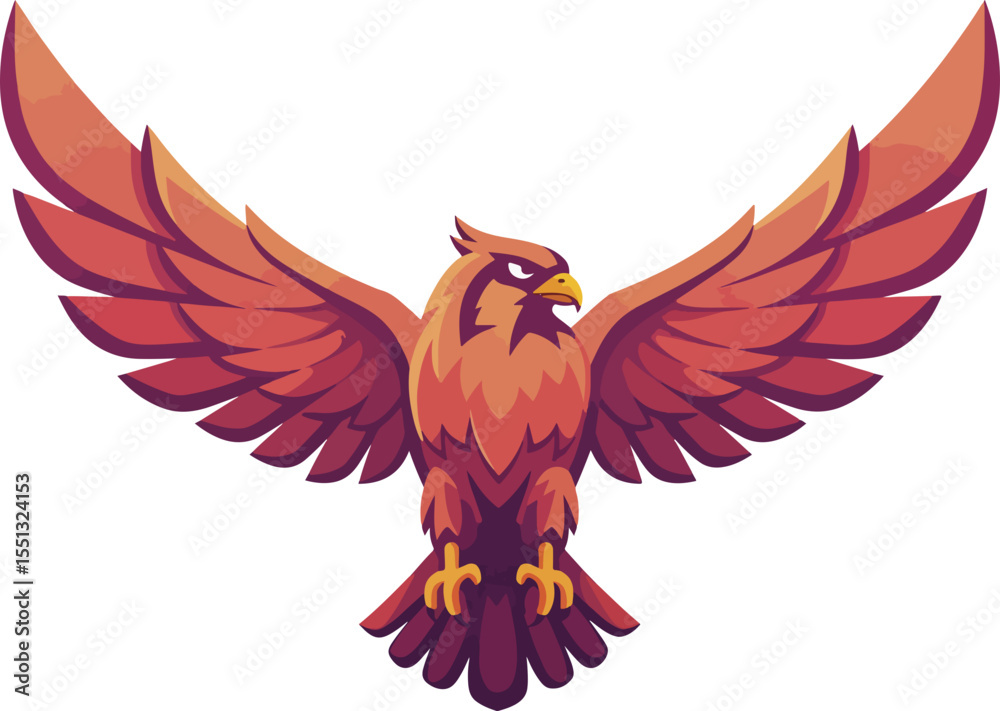 Obraz premium vector illustration of an eagle