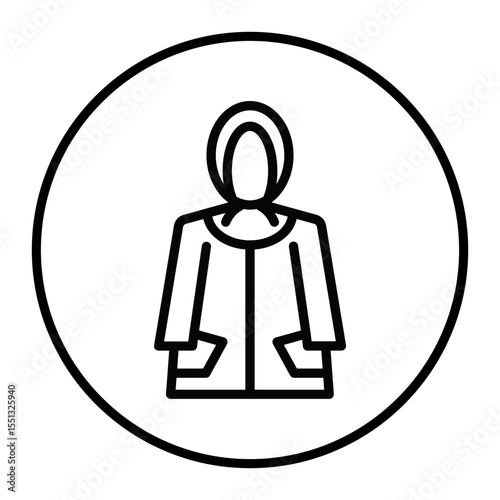 Man Raincoat Vector Icons